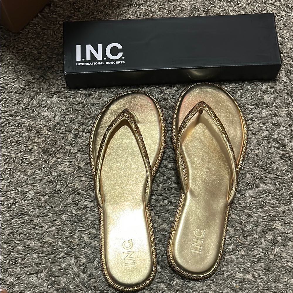 INC International Concepts Gold Women's Sandals